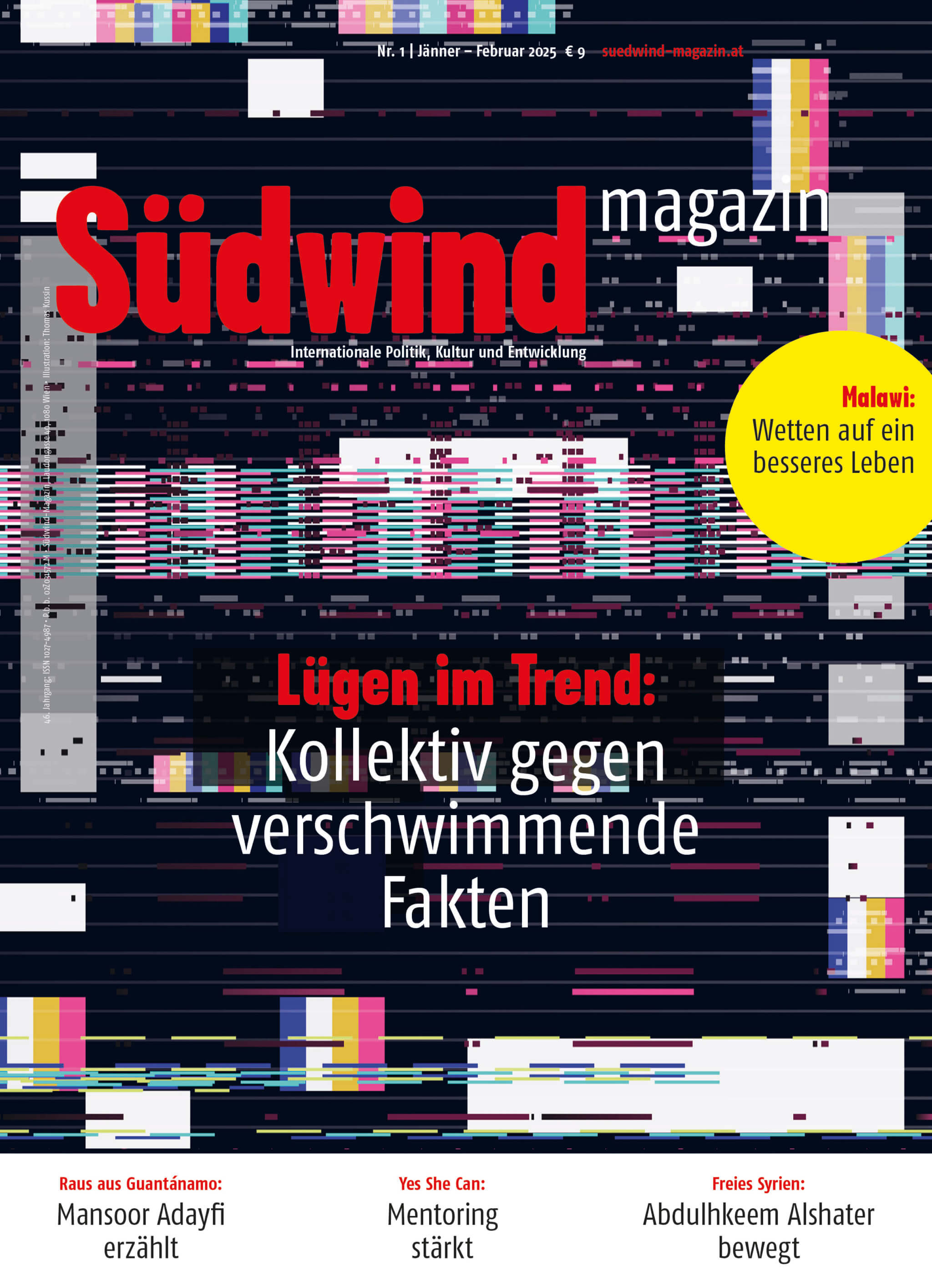 Cover des Südwind-Magazins der Ausgabe 1/2025: Titelblatt mit dem Thema